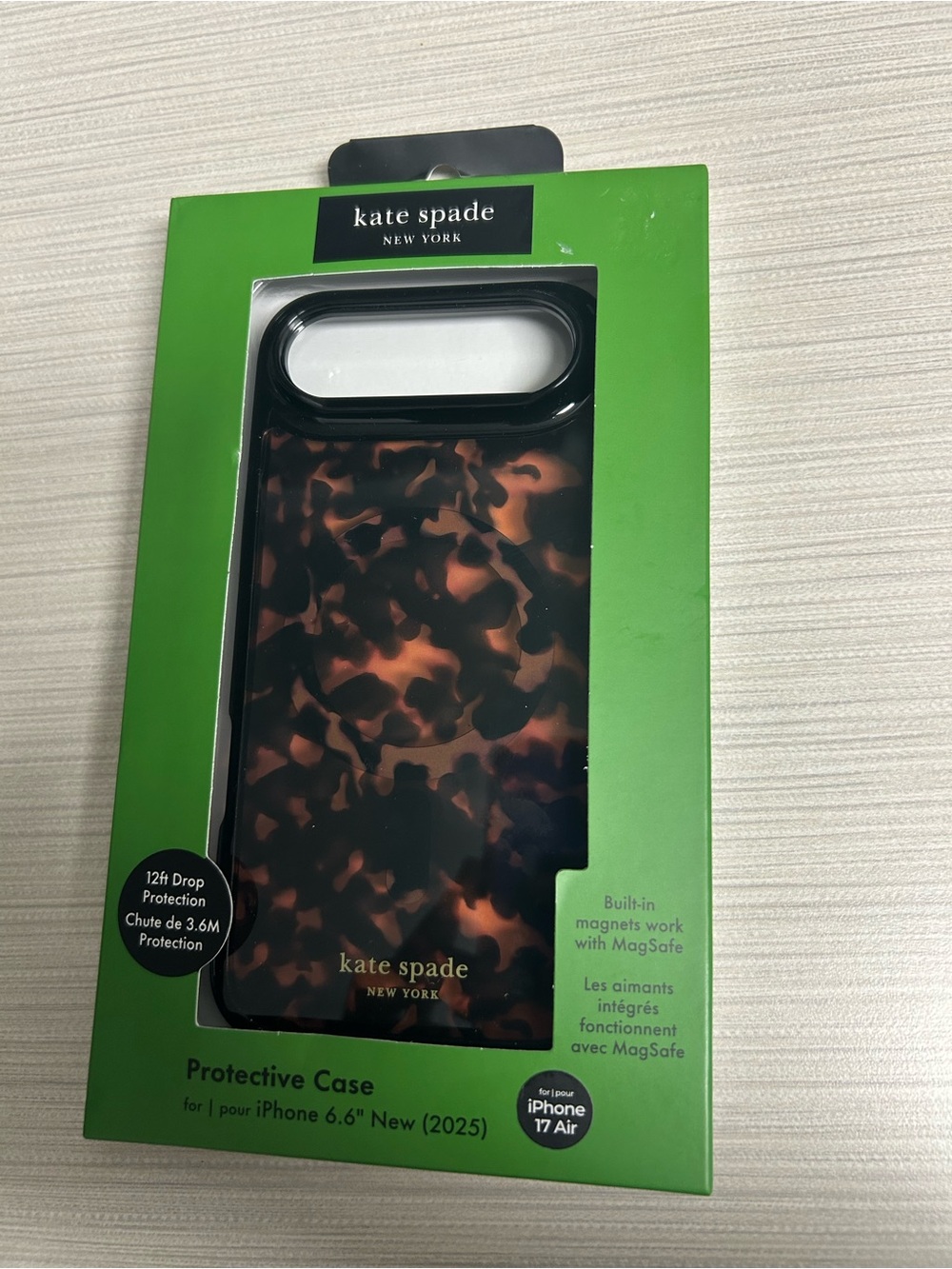 Kate Spade New York iPhone 17 Air Tortoise Slim MagSafe Case 6.6”